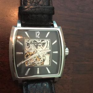 Kenneth Cole Black Leather Watch